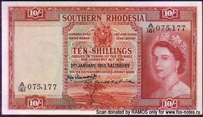      (Catalogue of banknotes of Southern Rhodesia)