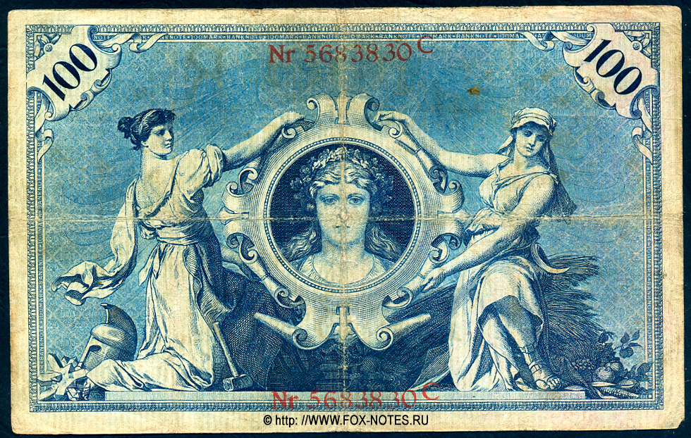 Reichsbanknote. 100 Mark. 17. April 1903. = Imperial banknote of 100 MARK 1903