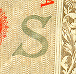 Unterdruck-Buchstabe 1000  1910