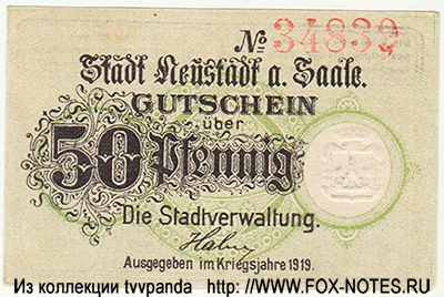 Stadt Bad Neustadt an der Saale 50 Pfennig 1919 / NOTGELD