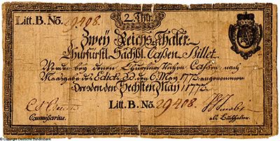 Churfürstlich-Sächsische Cassen 2  Reichsthaler 1772