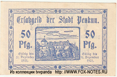 Stadt Penkun 50 Pfennig 1920. NOTGELD