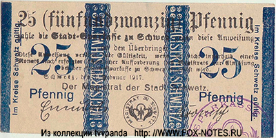 Schweitz 25 Pfennig 1917. NOTGELD