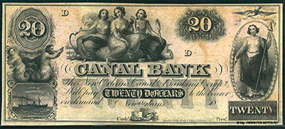 Canal Bank  20 Dollars BANKNOTE