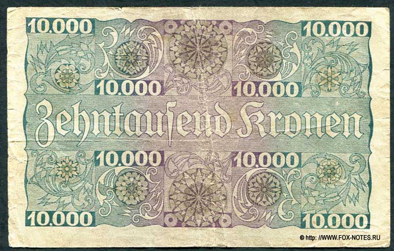Oesterreichische Nationalbank. Banknote. 10000 Kronen 1924.