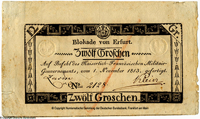 Kaiserlich-Französisches Militair-Gouvernement 12 Groschen. 1813.