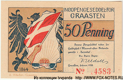 Stadt Gravenstein 50 Pfennig 1920 NOTGELD