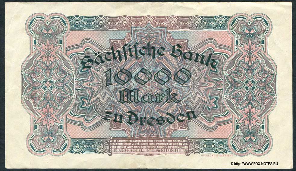 Sächsischen Bank zu Dresden.10000 Mark. 