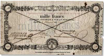 Banque de France 1000 Francs Ancien 1800