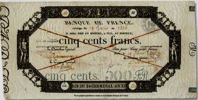 Banque de France 500 Francs Germinal 1806