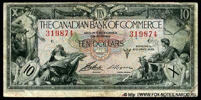The Canadian Bank of Commerce 10 Dollars 1935