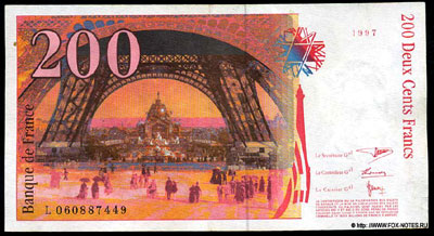 Banque de France 200 francs 1997