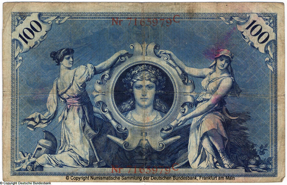 Reichsbanknote. 100 Mark. 15. Juni 1907.