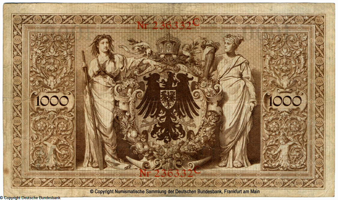 Reichsbanknote. 1000 Mark. 7. Februar 1908.