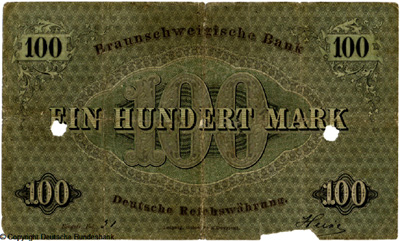  Braunschweigische Bank.  100  1874.