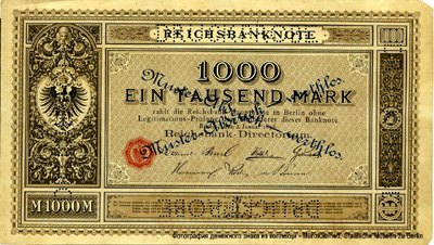 Reichsbanknote. 1000 Mark. 1. Januar 1876.