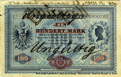 Reichsbanknote. 100 Mark. 1. Januar 1876. Deutsches Reich 