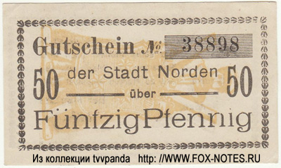Stadt Norden 50 Pfennig 1918 / NOTGELD