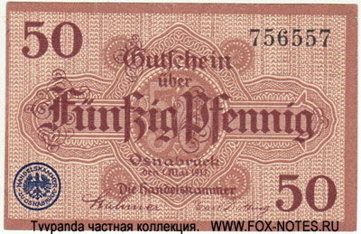Handelskammer Osnabrück 50 Pfennig 1917 / NOTGELD