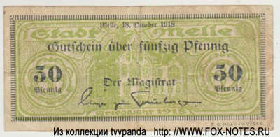 Stadt Melle Gutschein 50 pfennig 1918 NOTGELD