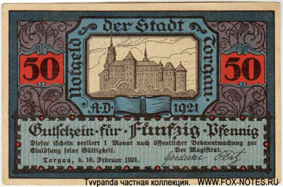 Stadt Torgau 50 pfennig notgeld
