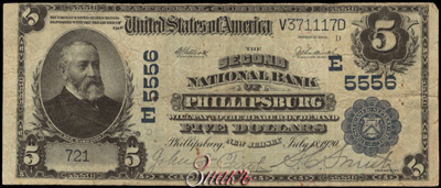Second National Bank of Phillipsburg 5  1920 /   
