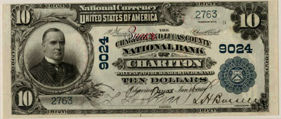 Lucas County National Bank Of Chariton 10 Dollars 1902