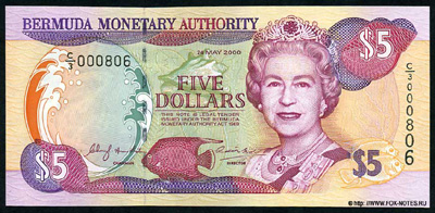 Bermuda Monetary Authority 50 Dollars 2000 