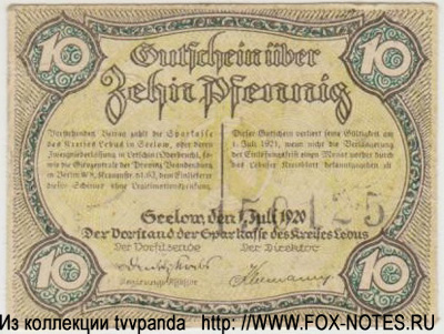 Kreises Lebus 10 Pfennig 1920 NOTGELD DETSCHLAND