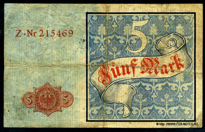    (Reichskassenschein) 5  1882  