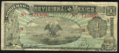 Gobierno Provisional de México 1 pesos 1916 /  