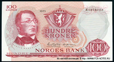 NORGES BANK 100  1971  