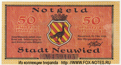 Stadt Neuwied 50 pfennig 1919 / notgeld