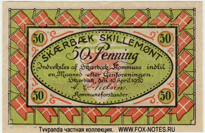 Scherrebek 50 Pfennig 1920. NOTGELD 