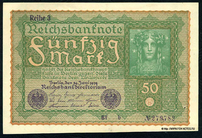 Reichsbanknote. 50 Mark. 24. Juni 1919. Ro. 62c