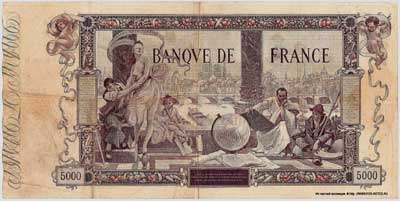 Франция банкнота 5000 франков 1918
