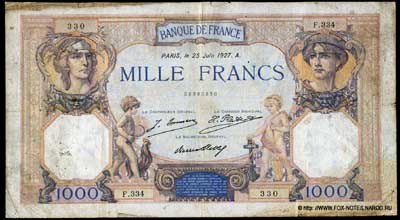Banque de France 1000 francs 1927 Emmery Platet Strohl