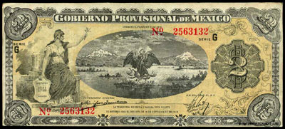 Gobierno Provisional de México, Veracruz 2 pesos 1915 /  