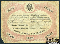  1   1867 .: R Frenkel, Emil Nybergh. VG-aF FN:100.16.7