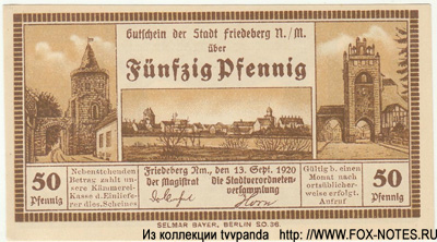 Stadt Friedeberg 50 Pfennig 1920