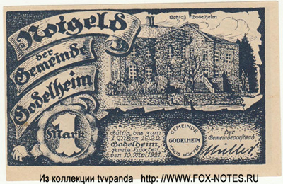 Notgeld der Gemeinde Godelheim. 10. Mai 1921.