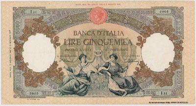 Banca d'Italia 5000 lire 1947