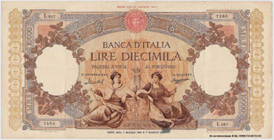 Banca d'Italia 10000 lire 1954