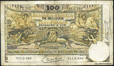 Банкноты Национального Банка Бельгии (Banque Nationale de Belgique) 