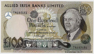 ALLIED IRISH BANKS LIMITED 100 pounds 1982