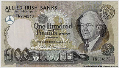 ALLIED IRISH BANKS 100 pounds 1988