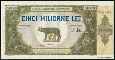 Banca Nationala a Romaniei 5000000  lei 1947