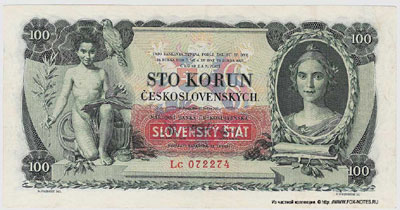 Словакия 100 крон 1939