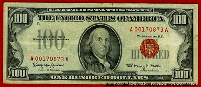 United States Notes 100 dollars 1966