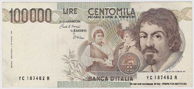 Banca d'Italia 100000 lire 1983